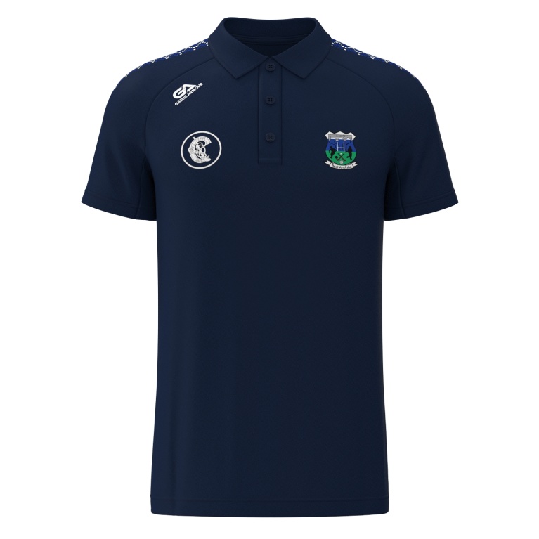 Dual Solid Colour Polo : Navy
